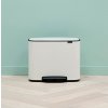 Caixote do lixo com pedal BO 36 l, branco, Brabantia