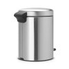 Caixote do lixo com pedal NEWICON 5 l, resistente à impressão de dedos, aço mate, Brabantia