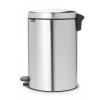 Caixote do lixo com pedal NEWICON 20 l, aço mate, Brabantia