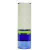 Vaso/suporte para velas ASTRO verde/azul, vidro, Hübsch