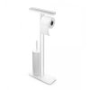 Suporte para papel higiénico com suporte para piaçaba MINDSET, branco mineral, Brabantia