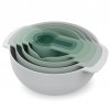 Conjunto de tigelas de cozinha NEST 40112, 9 unidades, com escorredor e copos medidores, cinza / verde, Joseph Joseph