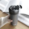Caneca de viagem RECHARGE ANYTIME 460 ml, com infusor de chá, cinza, Viva Scandinavia
