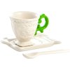 Chávena de café com pires e colher I-WARES verde, Seletti