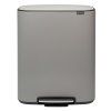 Caixote do lixo com pedal Bo Brabantia cinza mineral 60 l