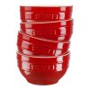 Taça 700 ml, conjunto de 4, cor vermelha, cerâmica, Staub