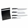 Facas de cozinha PREMIER PLUS com suporte, conjunto de 4, cor preta, aço inoxidável, F.DICK