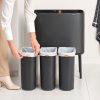 Caixote de lixo com sensor BO TOUCH BIN 3x 11 l, cor cinzento-escuro, aço, Brabantia