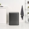 Caixote de lixo com sensor BO TOUCH BIN 2x 30 l, cor cinzento-escuro, aço, Brabantia