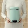 Caixote de lixo com pedal NEWICON 12 l, cor verde jade, aço, Brabantia