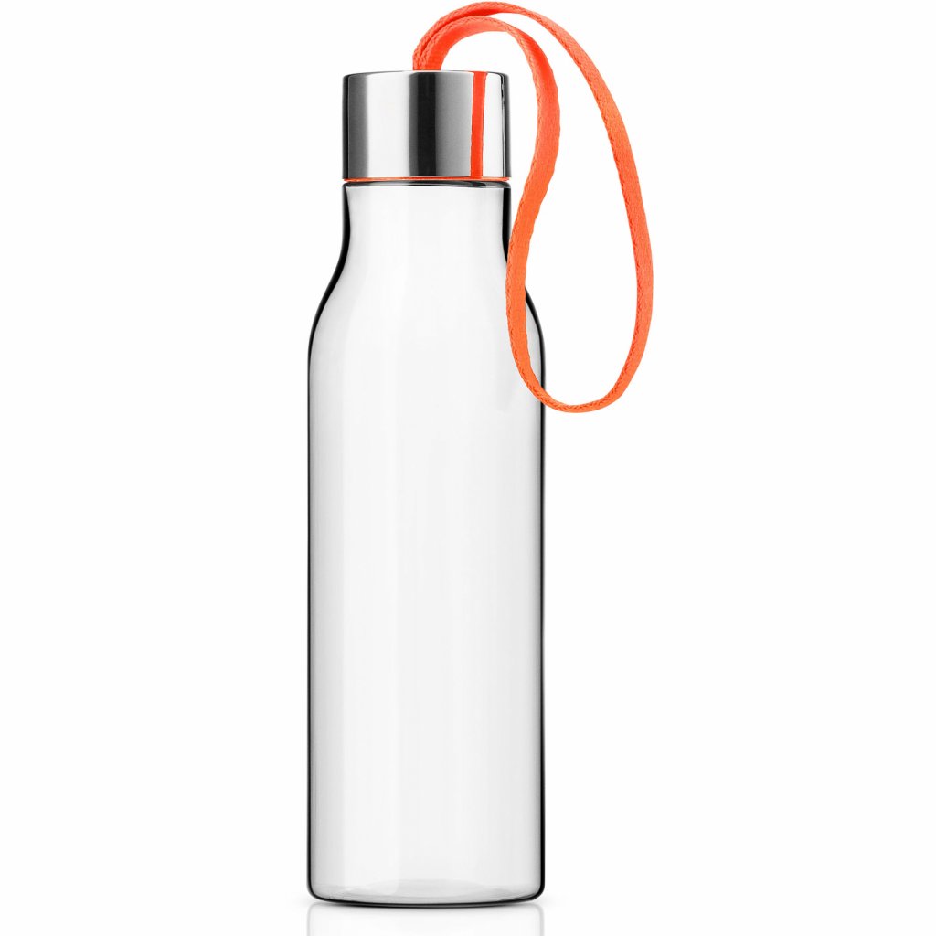 Sticlă de apă 500 ml, curea portocalie, plastic, Eva Solo