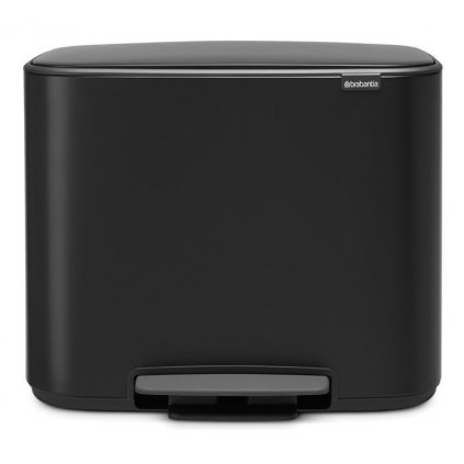 Coș cu pedală BO 11 + 23 l, negru mat, Brabantia