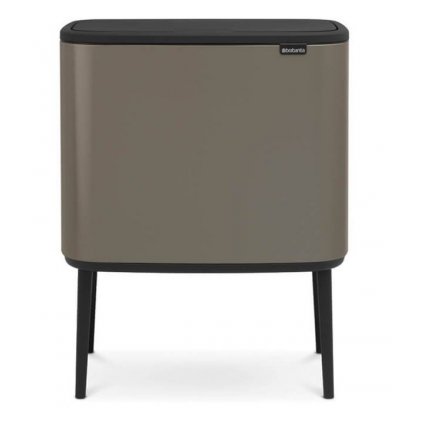 Coș de gunoi cu capac sensibil la atingere BO, 36 l, platină, Brabantia