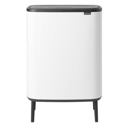 Coș de gunoi cu capac sensibil la atingere BO HI 2 x 30 l, alb, Brabantia