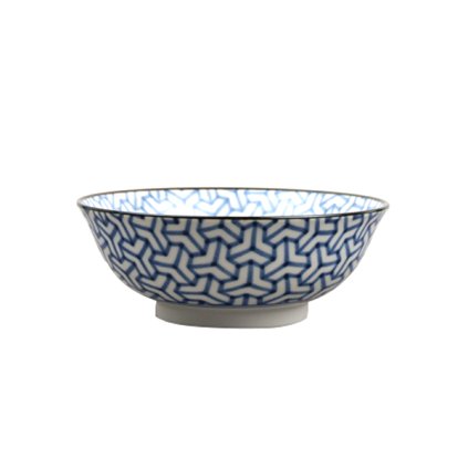 Bol de masă HERRINGBONE INDIGO IKAT 19 cm, 750 ml, MIJ