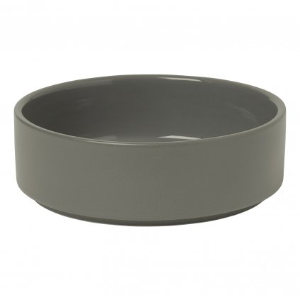 Bol pentru servire PILAR S ⌀ 14 cm, 320 ml, gri închis, ceramică, Blomus