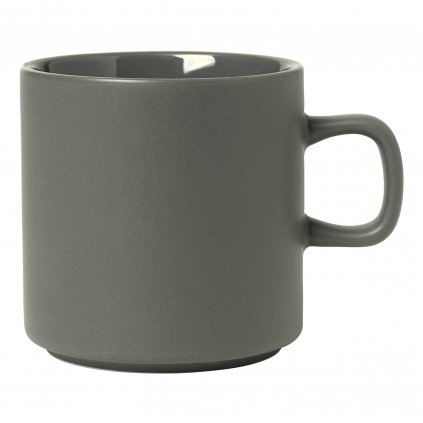 Ceașcă pentru ceai PILAR, 250 ml, gri închis, ceramică, Blomus