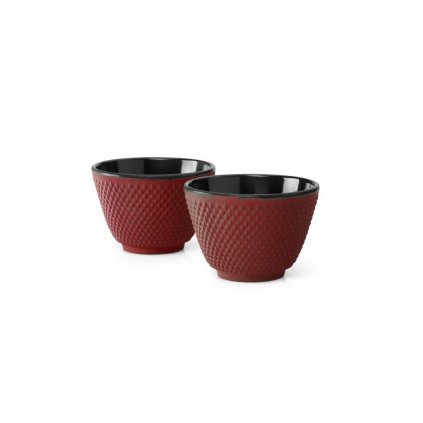 Pahar pentru ceai XILIN, set de 2 buc, roșu, din fontă, Bredemeijer