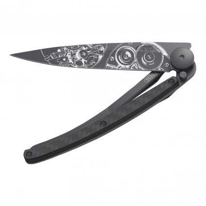 Cuțit de buzunar horlogerie negru 37 g carbon Watchmaker deejo