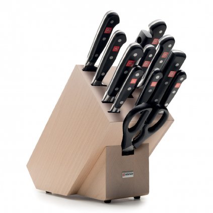 Set bloc de cuțite CLASSIC, 13 buc, cu dispozitiv de honuit și foarfecă, Wüsthof