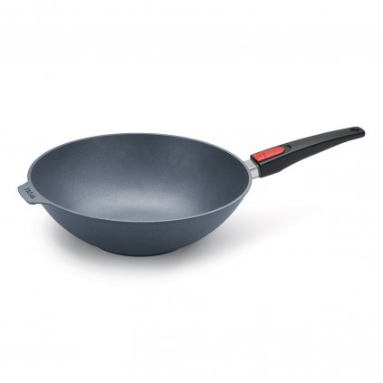 Wok DIAMOND LITE 32 cm, mâner detașabil, titan, WOLL