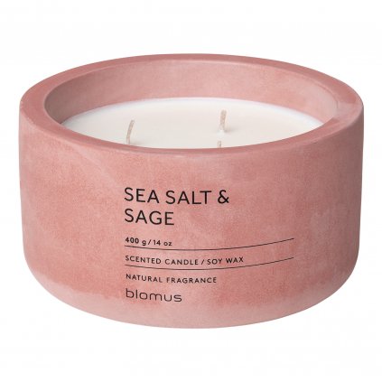 Lumânare parfumată FRAGA ⌀ 13 cm, sare de mare și Sage, Blomus