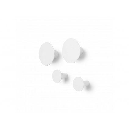 Cârlig pentru haine PONTO, set de 4 buc, alb, Blomus