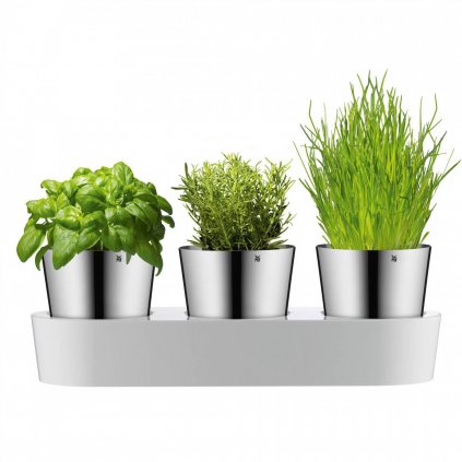 Ghiveci de flori cu suport auto-udare GOURMET HERB GARDEN, set de 3 bucWMF