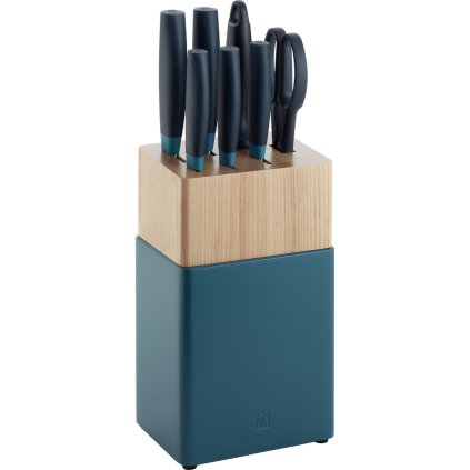 Set de cuțite în stand Now Zwilling albastru 7 buc