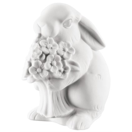 Iepure de porțelan cu floare Colecția Rabbit Rosenthal alb 10 cm