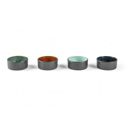 Bol Tapas 7,5 cm, set de 4 buc, negru, Bitz