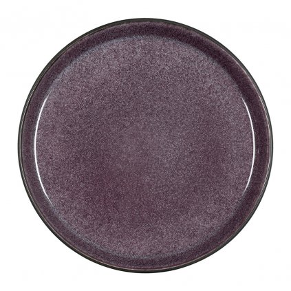 Farfurie pentru desert 21 cm, negru/violet, Bitz