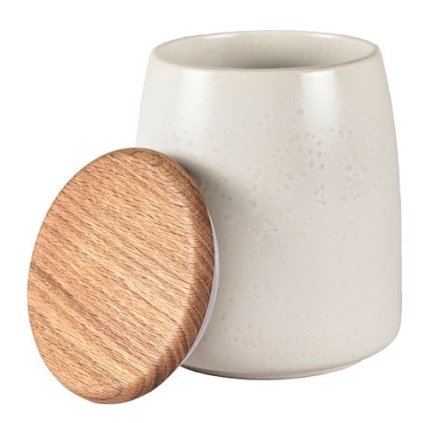 Borcan de depozitare pentru bucătărie 1,4 l, 16,5 cm, crem mat, Bitz