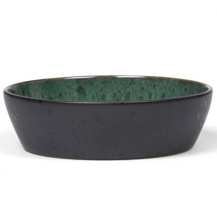 Bol de masă 18 cm, negru/verde, Bitz