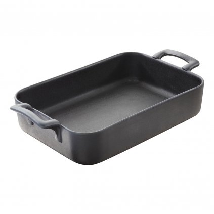 Farfurie pentru cuptor BELLE CUISINE 0,7 l, dreptunghiular, negru mat, porțelan, REVOL