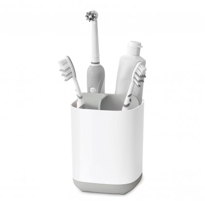 Cupa pentru periuță de dinți EASYSTORE, mic, alb-gri, Joseph Joseph