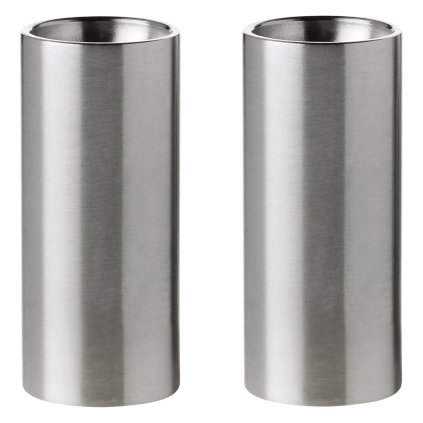 Agitator pentru sare și piper set ARNE JACOBSEN, set de 2 buc, argintiu, oțel inoxidabil, Stelton
