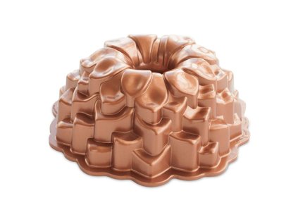 Formă bundt tort crizantemă Blossom Bundt® argintie Nordic Ware