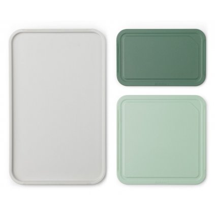 Tocător, set de 3 buc, verde, plastic, Brabantia