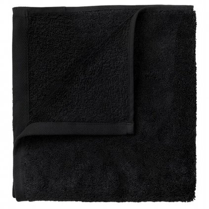 Prosop pentru mâini RIVA set de 4 buc, 30 x 30 cm, negru, Blomus