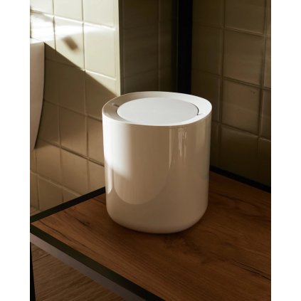 Coș de gunoi pentru baie BIRILLO 21 cm, alb, Alessi
