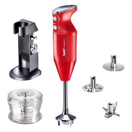 Mixer de mână DELUXE tip C, 200 W, roșu, Bamix