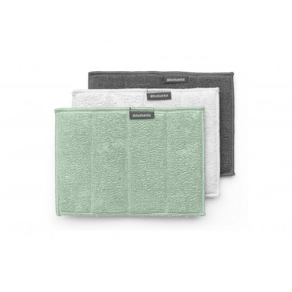 Șervețel/sponge din microfibră, set de 3 buc, verde, Brabantia