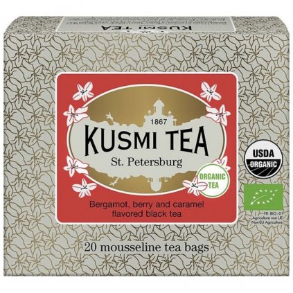 Ceai negru ST. PETERSBURG, 20 pliculețe de ceai de muselină, Kusmi Tea