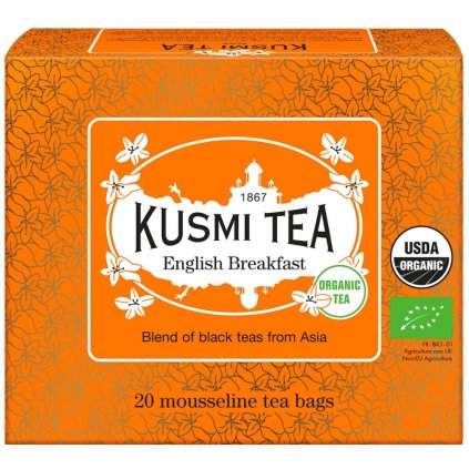 Ceai negru ENGLISH BREAKFAST 20 pliculețe de ceai de muselină, Kusmi Tea
