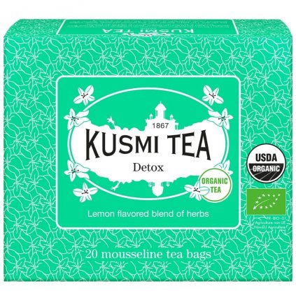 Ceai verde DETOX, 20 pliculețe de ceai de muselină, Kusmi Tea