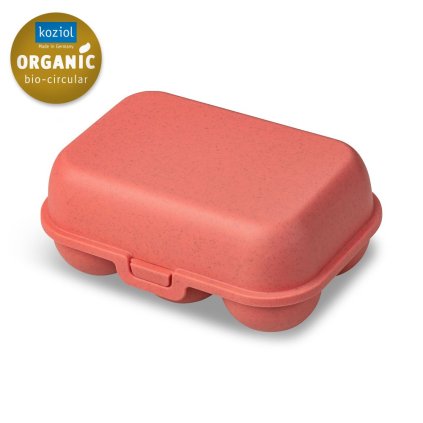 Recipient depozitare ouă EGGS TO GO MINI 17 cm, pentru 6 ouă, coral, Koziol