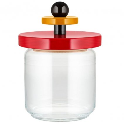 Borcan de depozitare pentru bucătărie 100 COLLECTION, 750 ml, roșu, sticlă, Alessi