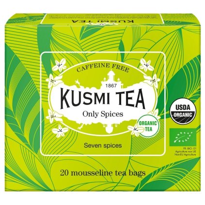 Ceai de plante ONLY SPICES, 20 pliculețe de ceai de muselină, Kusmi Tea
