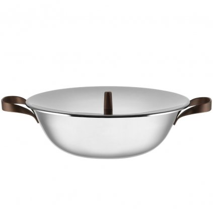 Tigaie Wok EDO 34 cm, 5,8 l, oțel inoxidabil, Alessi
